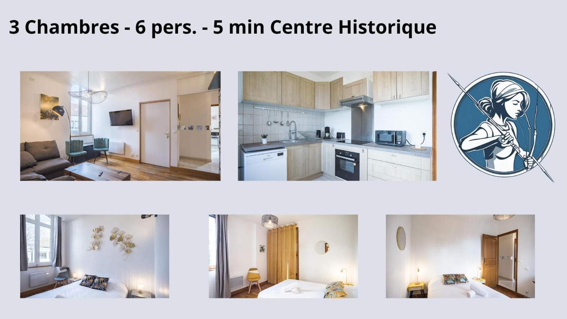 شقة Le Logis De L'Arc - 5Min Hypercentre - Max 6 Personnes تروي المظهر الخارجي الصورة